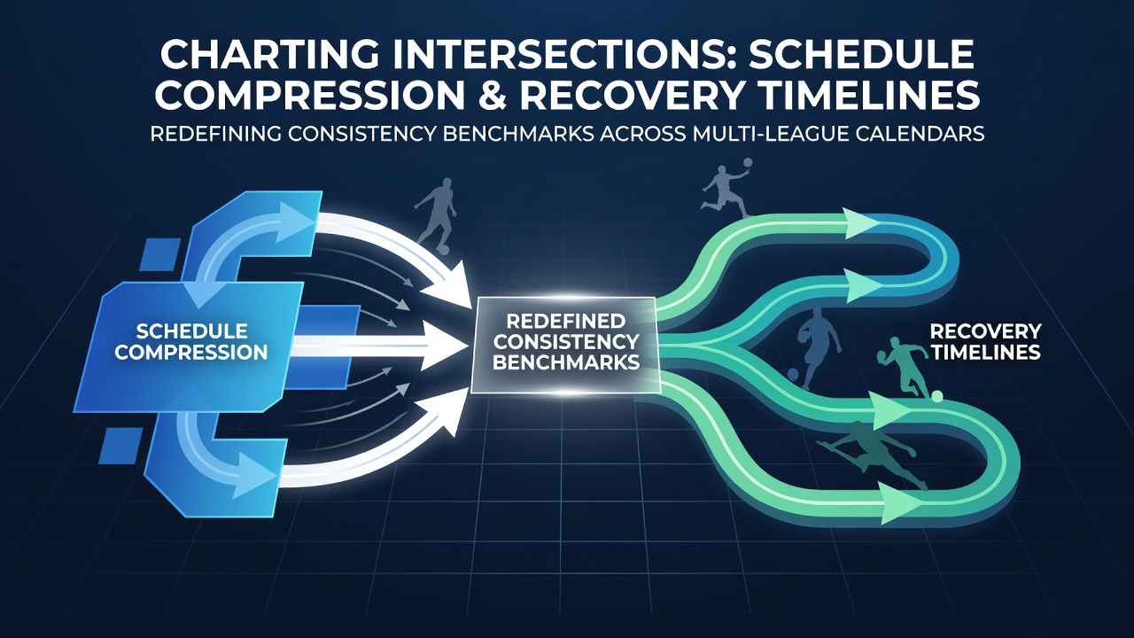 Visual representation of overlapping league schedules and recovery data points across NBA, Premier League, and MLB calendars