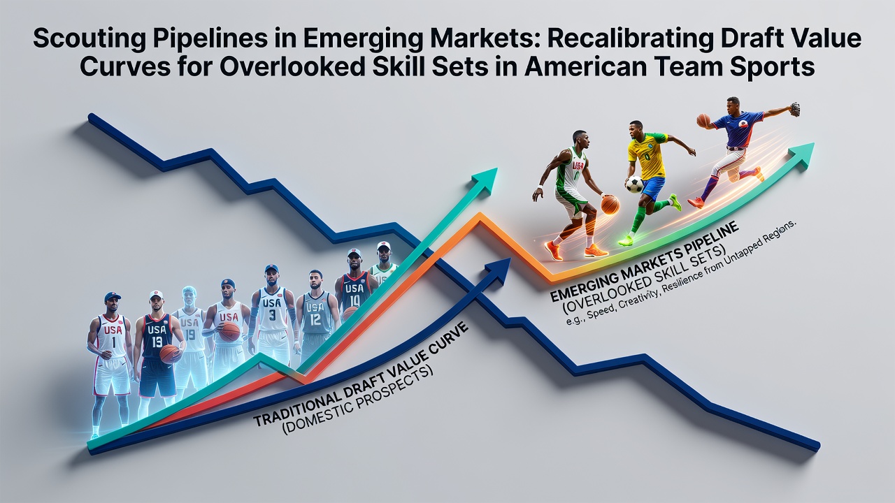 Scouts evaluating young athletes from emerging markets during an international combine event