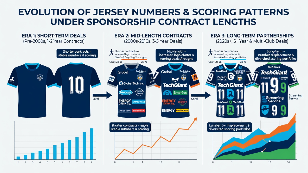 Comparative chart of scoring patterns linked to jersey numbers in racket sports events post-1990s